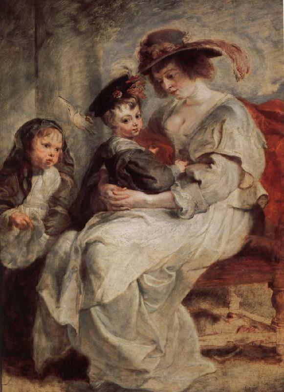 Peter Paul Rubens Helena Darfur Mans and her children s portraits Sweden oil painting art